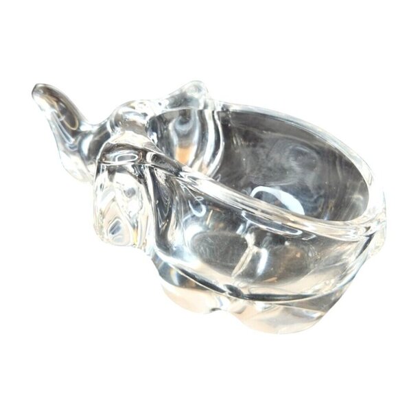Crystal Clear Glass Elephant Candy Trinket Dish Bowl 6.25" Collectible  Figurine - Picture 6 of 14